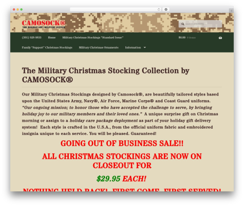 Camosock WordPress theme - camosock.com