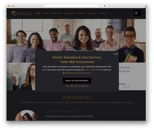 Careerfy WordPress website theme - pacificvisa.com.au