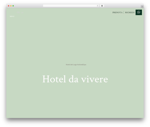 Page Builder Framework WordPress hotel theme - hoteldellago.com