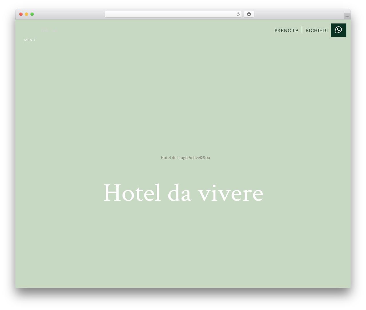 Page Builder Framework WordPress hotel theme - hoteldellago.com