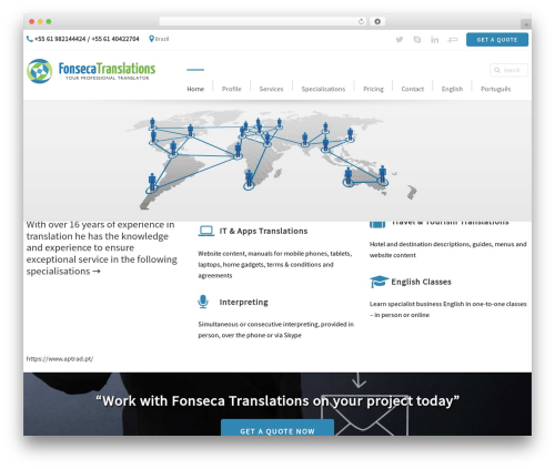 Perfecti theme WordPress - fonsecatranslations.com