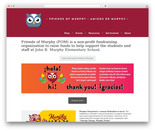 School Time theme WordPress - friendsofmurphy.org