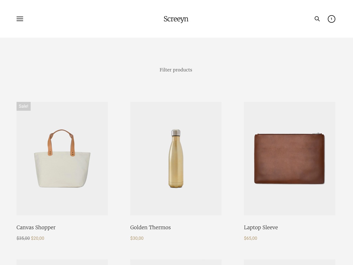 Screeyn WordPress store theme Screeyn WordPress store theme
