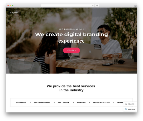 Skylith WordPress theme design - wp.nkdev.info/skylith/demo-creative-agency