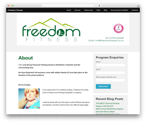 Spine gym WordPress theme - freedomfitnesspt.co.uk