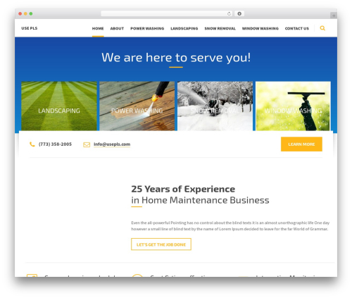 Theme WordPress Blue Collar - usepls.com