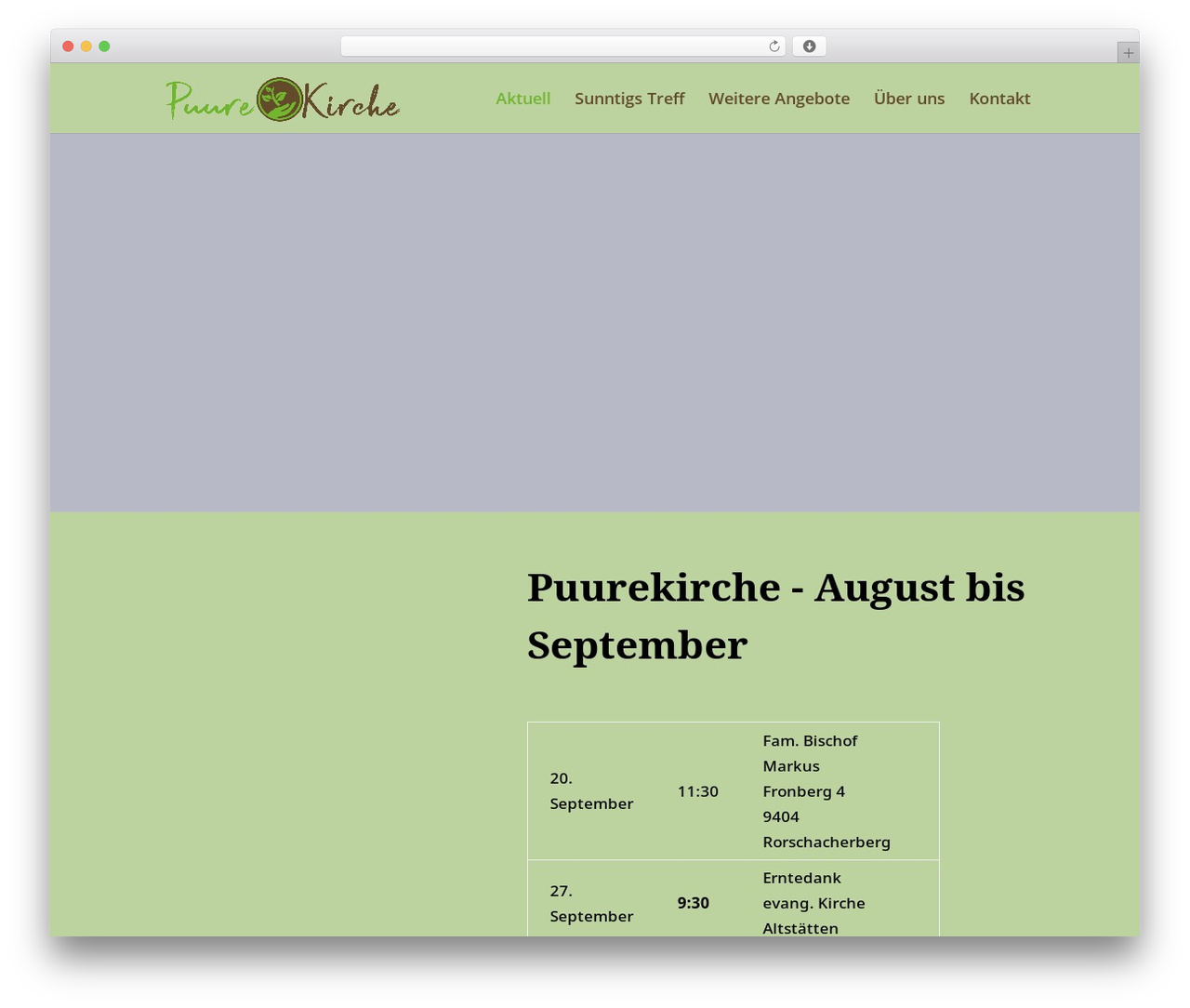 Theme WordPress Divi - puurekirche.ch