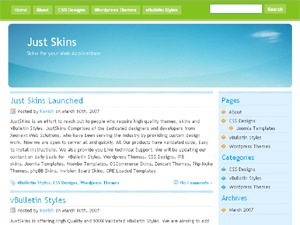 WordPress theme Twilight by Just Skins