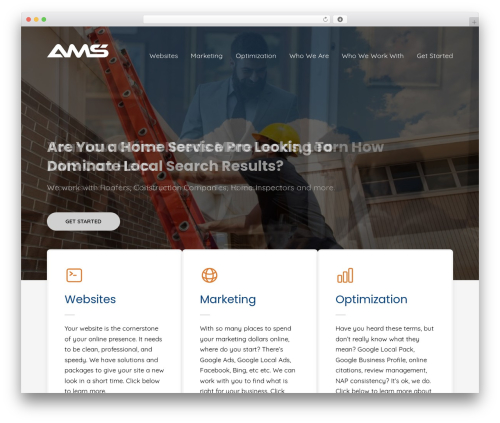 WordPress theme AMS - amswebdesign.com
