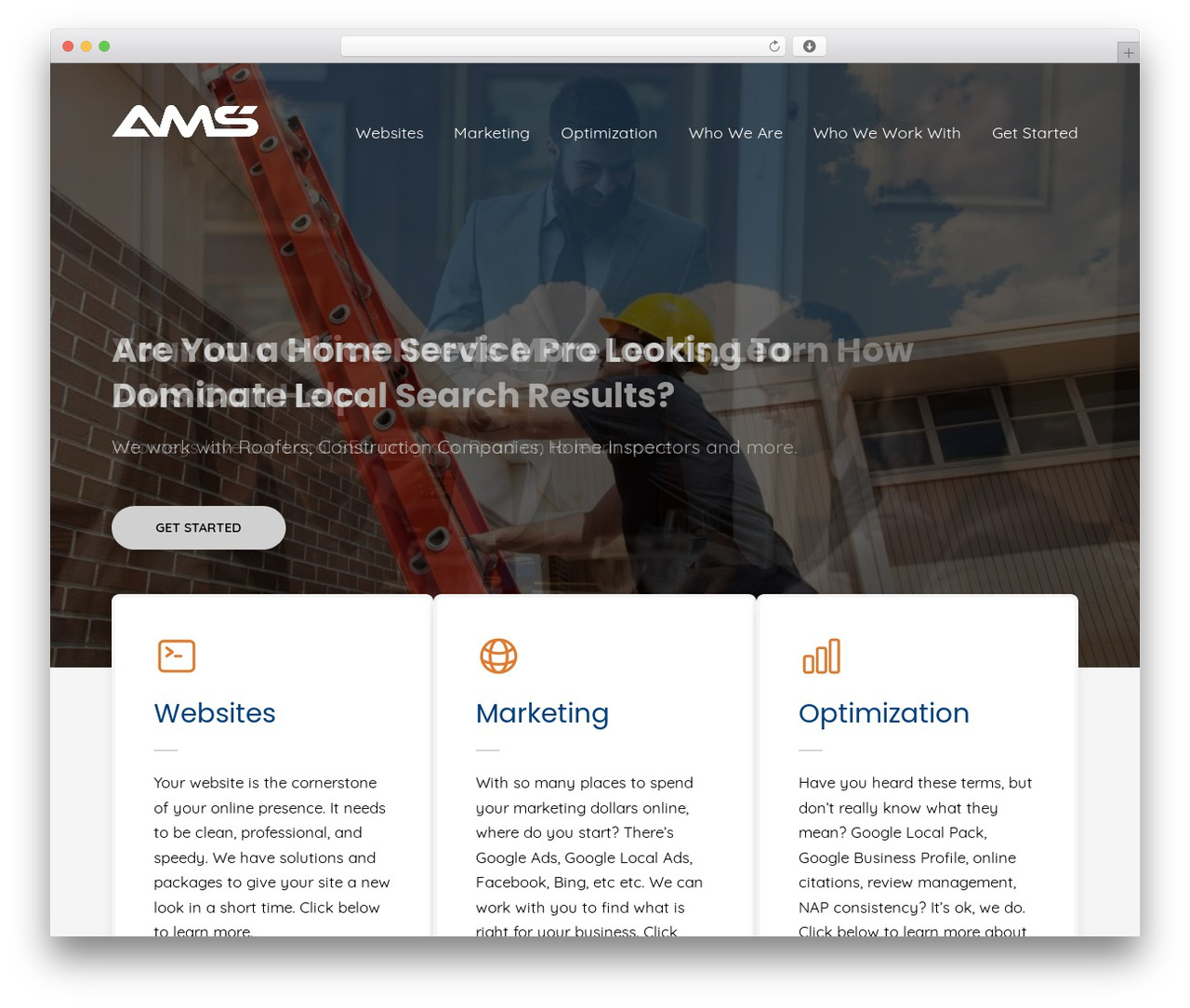 WordPress theme AMS - amswebdesign.com