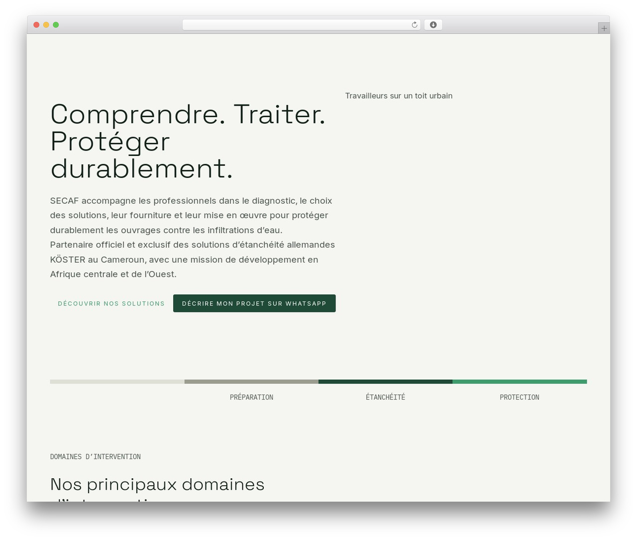 WordPress theme Constructor - secaf-cm.com