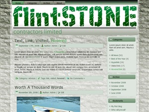 WordPress theme flintstone by Gareth Allen