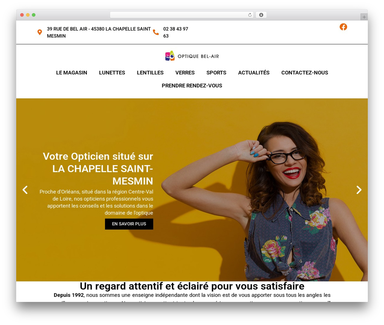 WordPress theme OPTIQUE BEL AIR - optiquebelair.fr