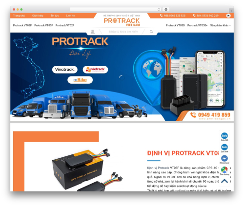 WordPress website theme DevVN Theme - protrackgps.vn