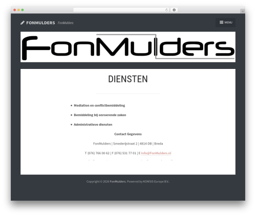 WordPress website theme Saga - fonmulders.nl