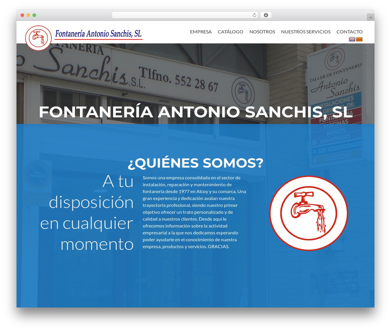Zerif PRO WordPress theme - fontaneriasanchis.com
