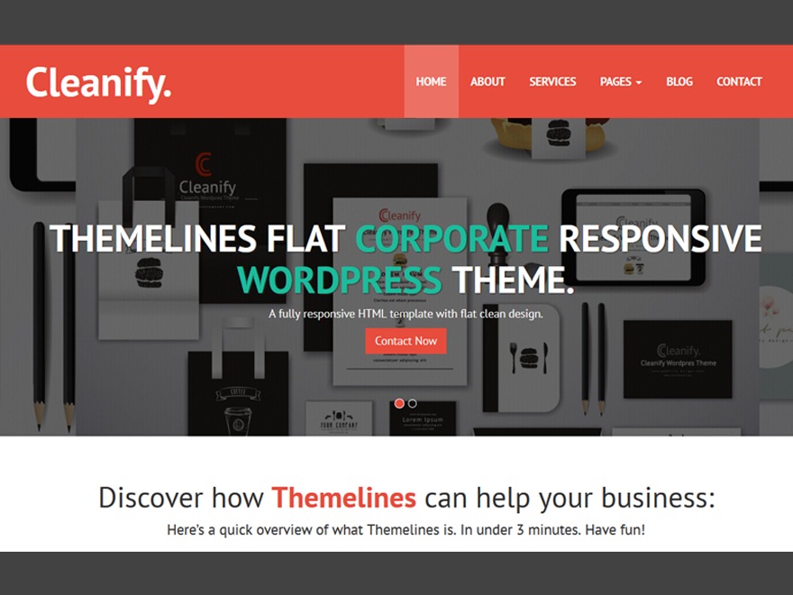 Cleanify theme WordPress by Themelines