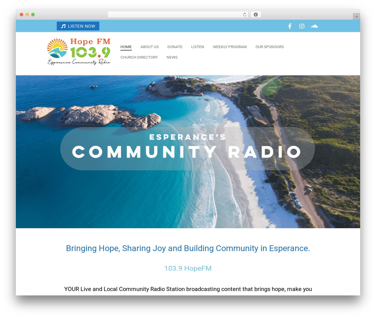 Customify theme WordPress - hopefmesperance.com
