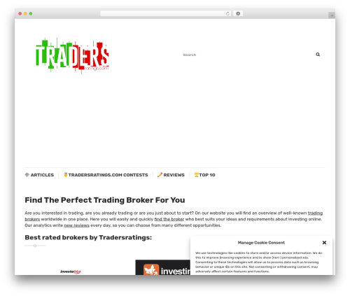WordPress theme ForexOptions Theme - tradersratings.com