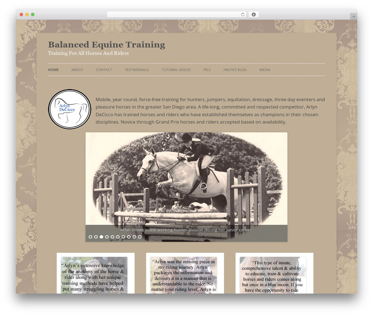Balanced Equine Theme WordPress theme design - balancedequinetraining.com Balanced Equine Theme WordPress theme design - balancedequinetraining.com