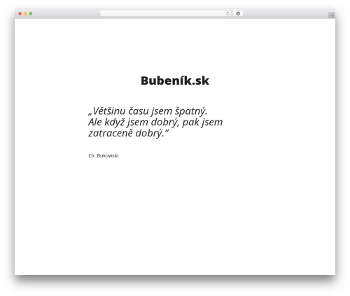 Integer WP theme - bubenik.sk