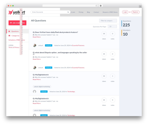 QAEngine WordPress theme - faq.yo-kart.com