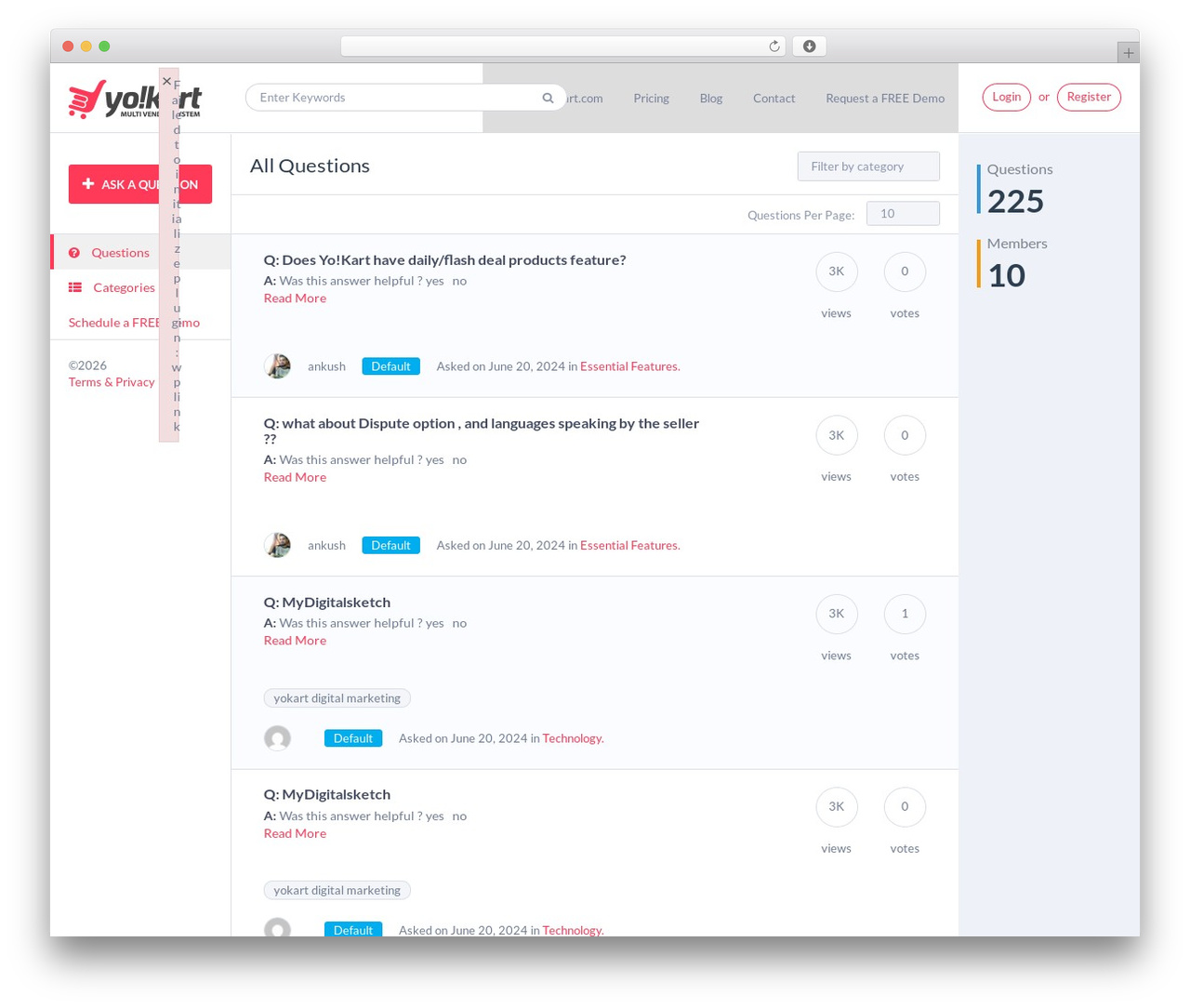 QAEngine WordPress theme - faq.yo-kart.com QAEngine WordPress theme - faq.yo-kart.com