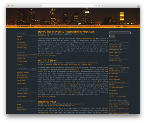 Darklight WordPress theme design - hd4pc.com