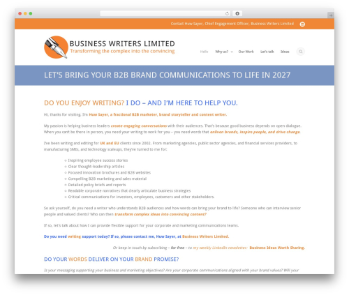 Flawless WordPress theme - business-writers.co.uk