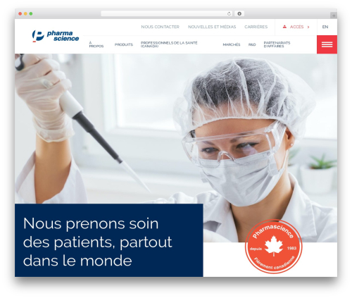 Pharmascience WordPress theme design - www.pharmascience.com