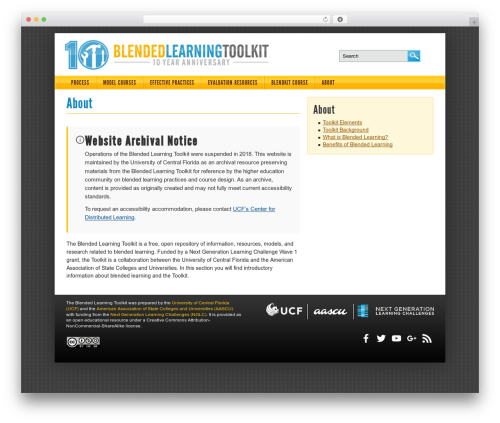 Theme WordPress Sight - blended.online.ucf.edu