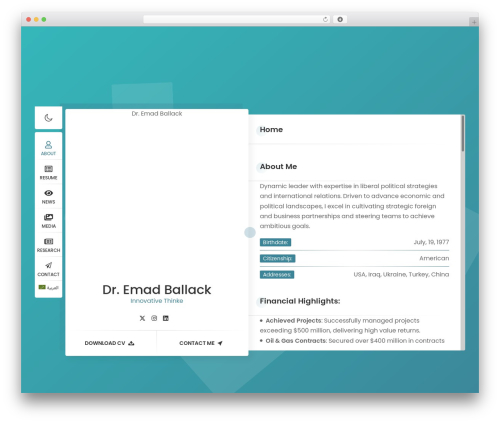 Ryancv plugin WordPress plugin - emadballack.com