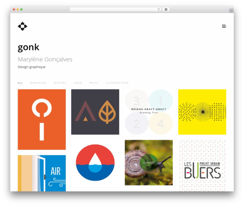 Basic WordPress portfolio theme - marylene-goncalves.com
