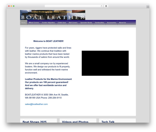 Best WordPress theme Responsive Pro - boatleather.com