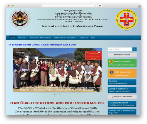 BMHC Theme WordPress theme - bmhc.gov.bt