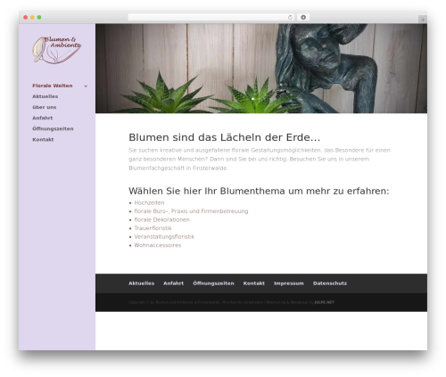 Divi theme WordPress - blumenhandel-finsterwalde.de