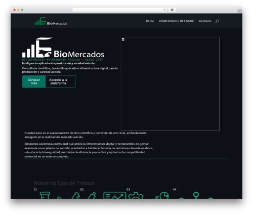 Divi WordPress theme design - biomercados.com