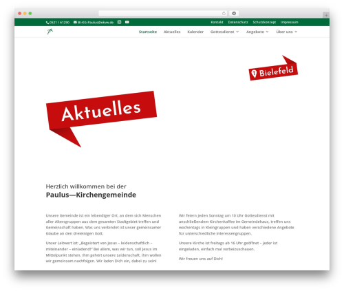 Divi WordPress theme - pauluskirche-bielefeld.de