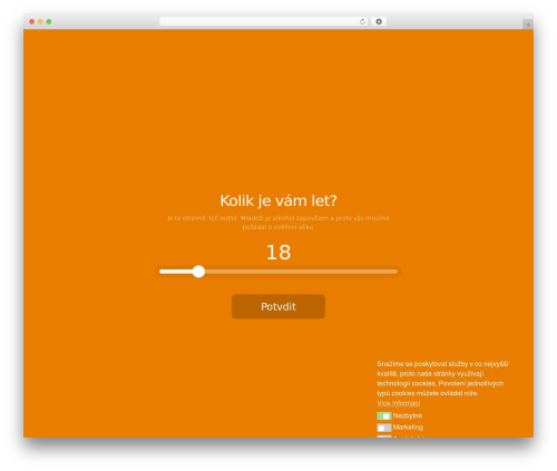 Age verifier WordPress plugin - beeranek.cz
