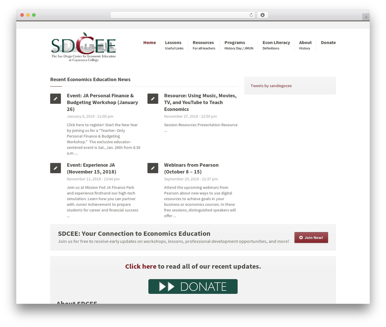 Robust WordPress theme - cceesandiego.org