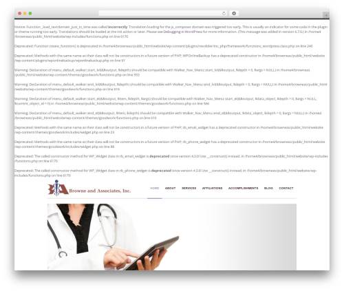 WordPress theme Goodwork - browneassoc.com