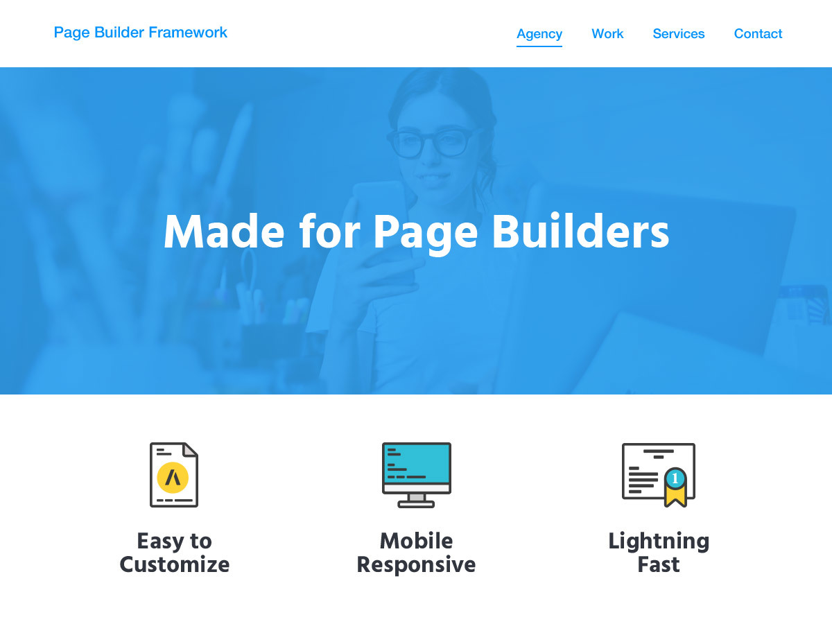 WordPress theme Page Builder Framework Child theme of page-builder-framework