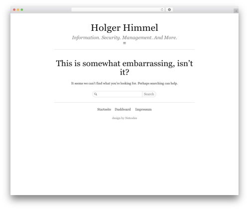 Best WordPress theme Page - blog.holger-himmel.de