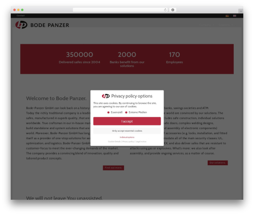 BODE PANZER WordPress theme design - bodepanzer.eu