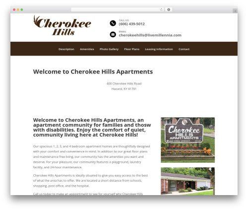 Millennia footer info WordPress plugin - thecherokeehills.com