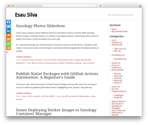 Hellish Simplicity theme WordPress - esausilva.com Hellish Simplicity theme WordPress - esausilva.com