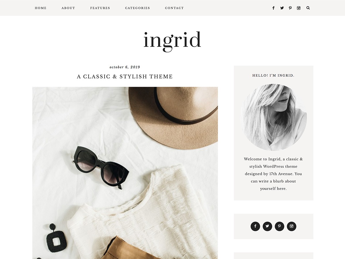 Ingrid theme WordPress