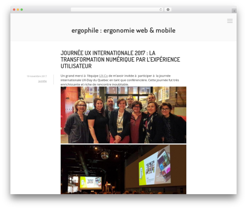 Minnow WordPress theme - ergophile.com