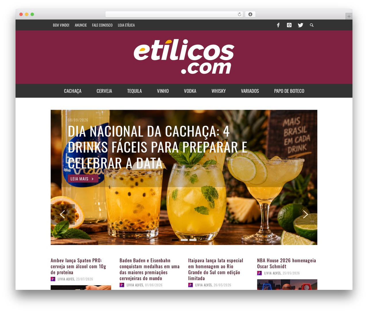 Presso theme WordPress - etilicos.com
