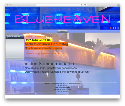 WordPress theme Blue - blueheaven.at